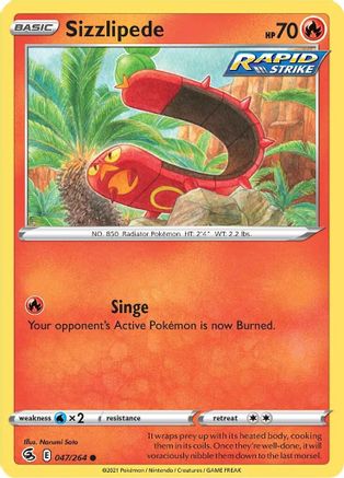 Sizzlipede (047/264) [SWSH08 Fusion Strike] - Common
