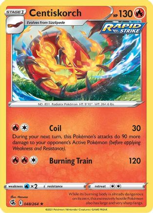 Centiskorch (048/264) [SWSH08 Fusion Strike] - Rare
