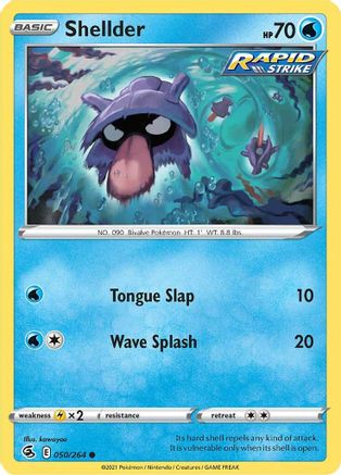 Shellder (050/264) [SWSH08 Fusion Strike] Reverse Holofoil - Common