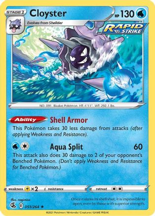 Cloyster (051/264) [SWSH08 Fusion Strike] - Rare