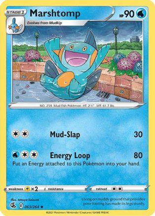 Marshtomp (063/264) [SWSH08 Fusion Strike] Reverse Holofoil - Uncommon
