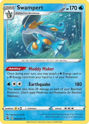Swampert (064/264) [SWSH08 Fusion Strike] Holofoil - Holo Rare