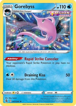Gorebyss (067/264) [SWSH08 Fusion Strike] Reverse Holofoil - Rare