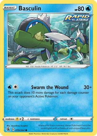 Basculin (070/264) [SWSH08 Fusion Strike] Reverse Holofoil - Common