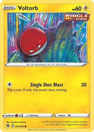 Voltorb (087/264) [SWSH08 Fusion Strike] Reverse Holofoil - Common