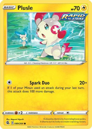Plusle (089/264) [SWSH08 Fusion Strike] - Common