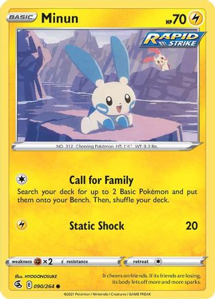 Minun (090/264) [SWSH08 Fusion Strike] - Common