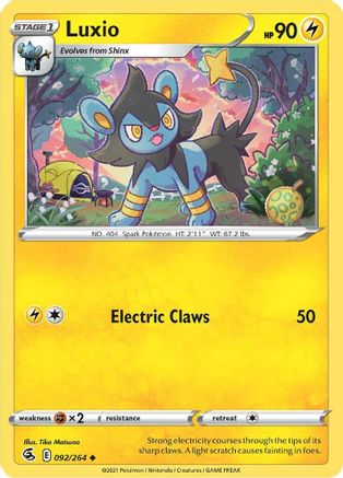 Luxio (092/264) [SWSH08 Fusion Strike] - Uncommon