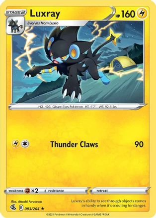 Luxray (093/264) [SWSH08 Fusion Strike] Reverse Holofoil - Rare