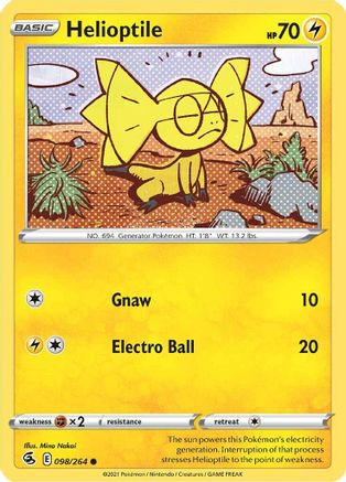 Helioptile (098/264) [SWSH08 Fusion Strike] Reverse Holofoil - Common