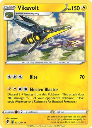 Vikavolt (101/264) [SWSH08 Fusion Strike] Reverse Holofoil - Rare