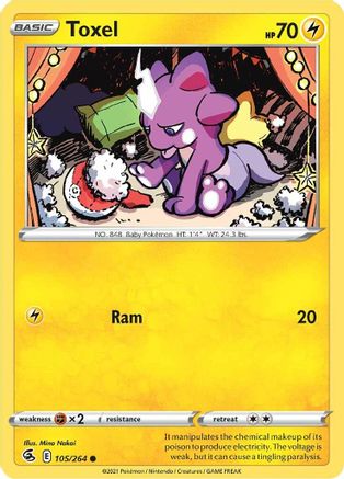Toxel (105/264) [SWSH08 Fusion Strike] Reverse Holofoil - Common
