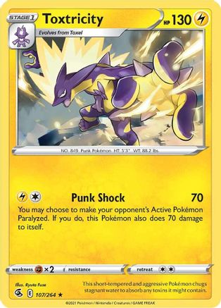 Toxtricity (107/264) [SWSH08 Fusion Strike] Reverse Holofoil - Holo Rare