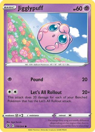 Jigglypuff (110/264) [SWSH08 Fusion Strike] Reverse Holofoil - Common