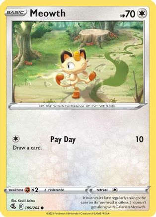 Meowth (199/264) [SWSH08 Fusion Strike] - Common