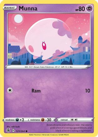 Munna (121/264) [SWSH08 Fusion Strike] Reverse Holofoil - Common