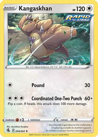 Kangaskhan (204/264) [SWSH08 Fusion Strike] - Rare
