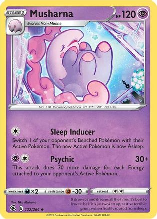 Musharna (122/264) [SWSH08 Fusion Strike] Reverse Holofoil - Uncommon