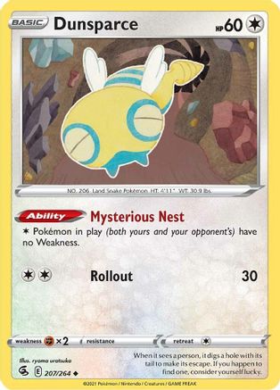 Dunsparce (207/264) [SWSH08 Fusion Strike] - Uncommon