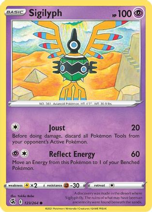 Sigilyph (123/264) [SWSH08 Fusion Strike] Reverse Holofoil - Common