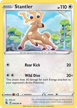 Stantler (208/264) [SWSH08 Fusion Strike] Reverse Holofoil - Uncommon