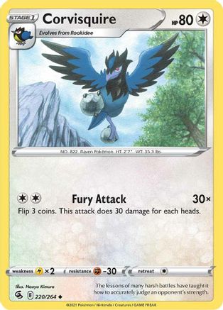 Corvisquire (220/264) [SWSH08 Fusion Strike] - Uncommon