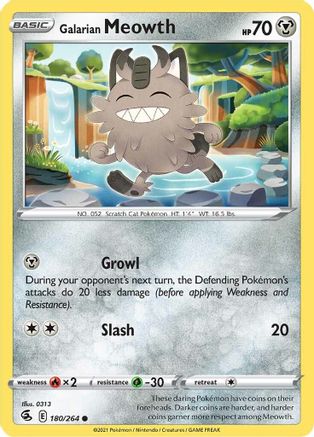 Galarian Meowth (180/264) [SWSH08 Fusion Strike] - Common