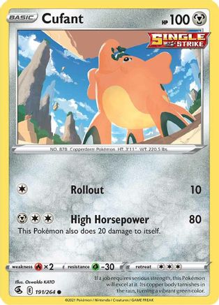 Cufant (191/264) [SWSH08 Fusion Strike] Reverse Holofoil - Common