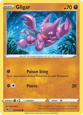 Gligar (140/264) [SWSH08 Fusion Strike] Reverse Holofoil - Common
