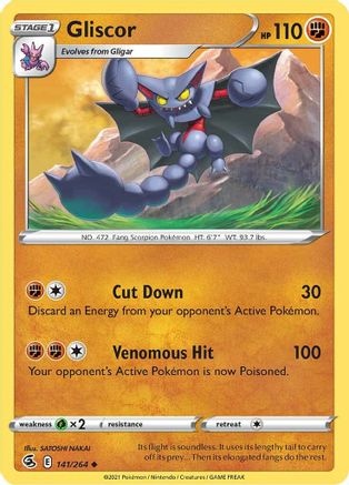 Gliscor (141/264) [SWSH08 Fusion Strike] Reverse Holofoil - Uncommon