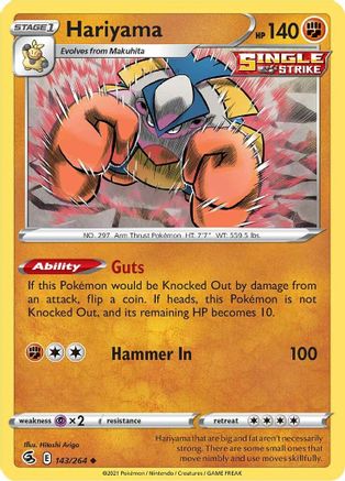 Hariyama (143/264) [SWSH08 Fusion Strike] - Uncommon