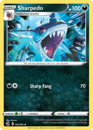 Sharpedo (163/264) [SWSH08 Fusion Strike] - Uncommon