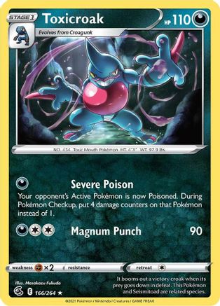 Toxicroak (166/264) [SWSH08 Fusion Strike] - Rare