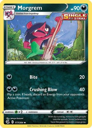 Morgrem (177/264) [SWSH08 Fusion Strike] Reverse Holofoil - Uncommon
