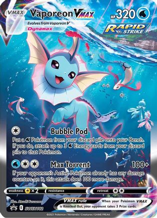 Vaporeon VMAX (SWSH182/307) [SWSH Sword & Shield Promo Cards] Holofoil - Promo