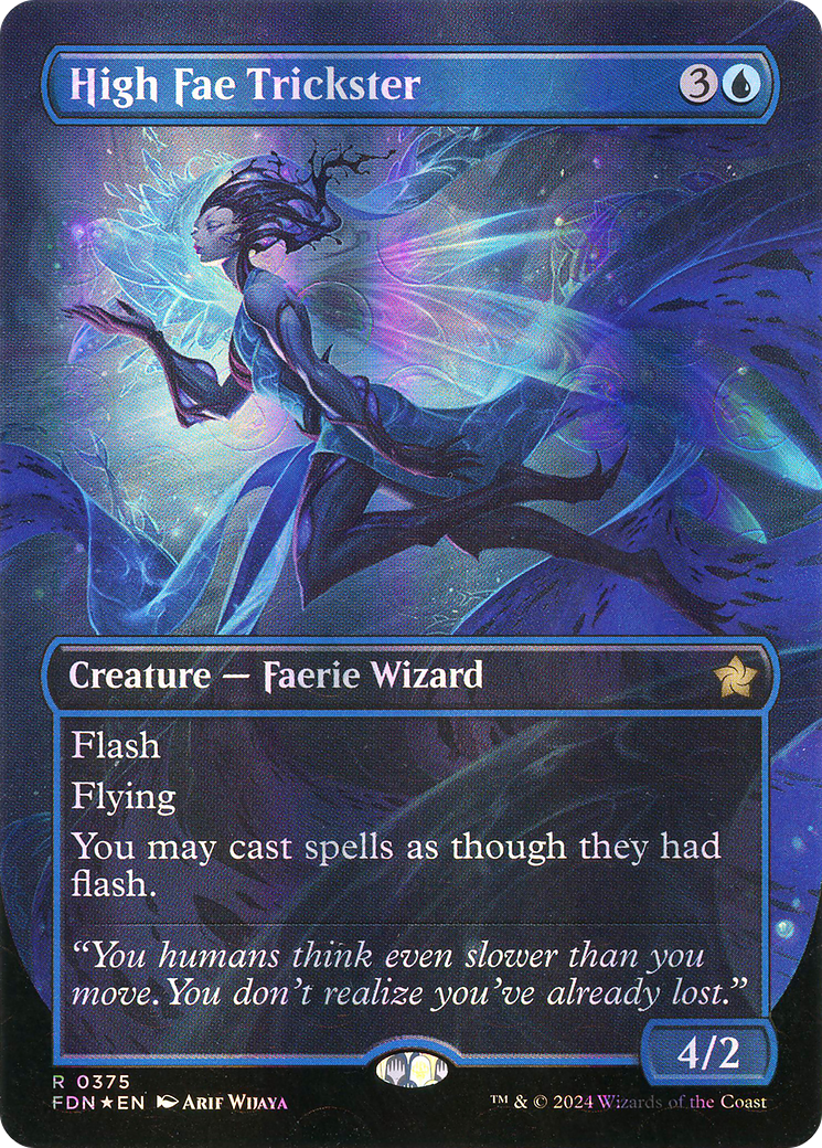 High Fae Trickster (Borderless) (Mana Foil) (FDN-375) [Foundations] Foil