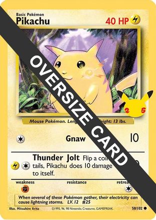 Pikachu (25th Anniversary) (58/102) [Jumbo Cards] - Promo