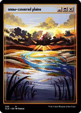 Snow-Covered Plains (PixelSnowLands.jpg) (Foil Etched) (SLD-325) [Secret Lair Drop Series] Foil