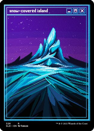 Snow-Covered Island (PixelSnowLands.jpg) (Foil Etched) (SLD-326) [Secret Lair Drop Series] Foil