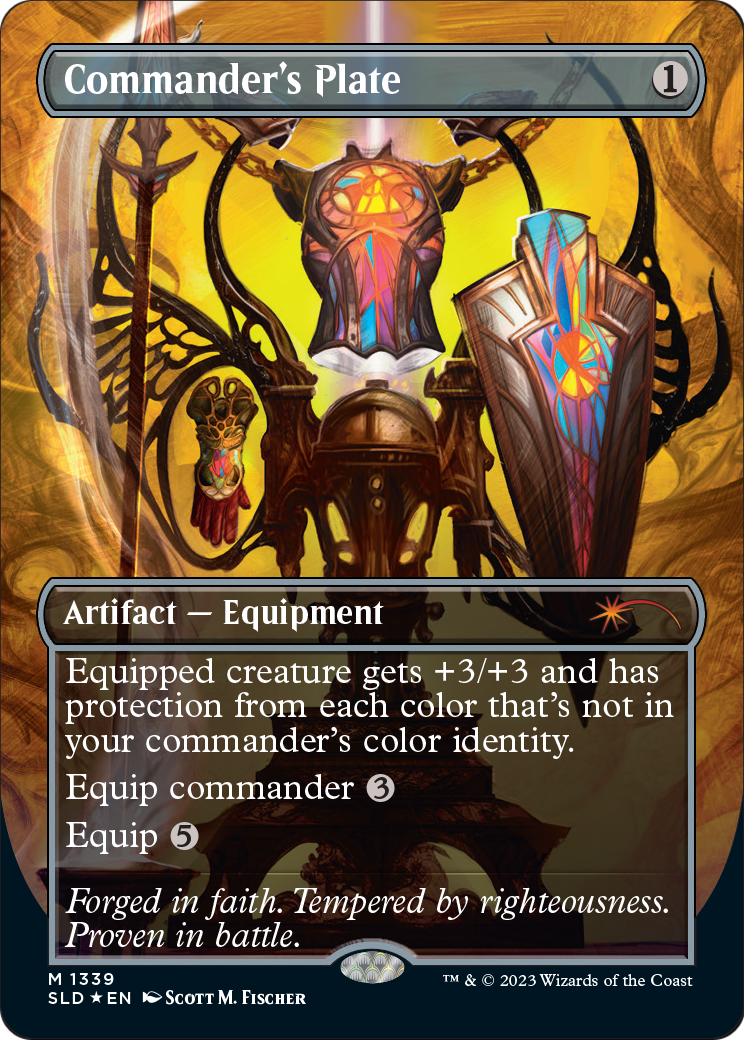 Commander's Plate (SLD-1339) (Borderless) [Secret Lair Drop] Foil