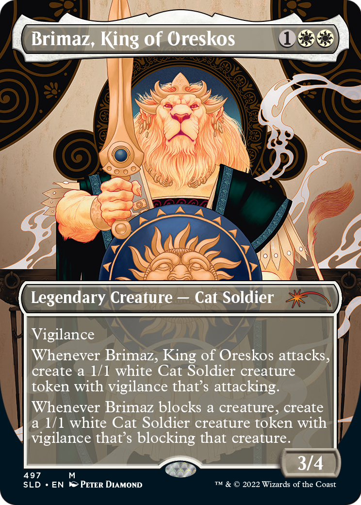 Brimaz, King of Oreskos (SLD-497) (Borderless) [Secret Lair Drop] Foil