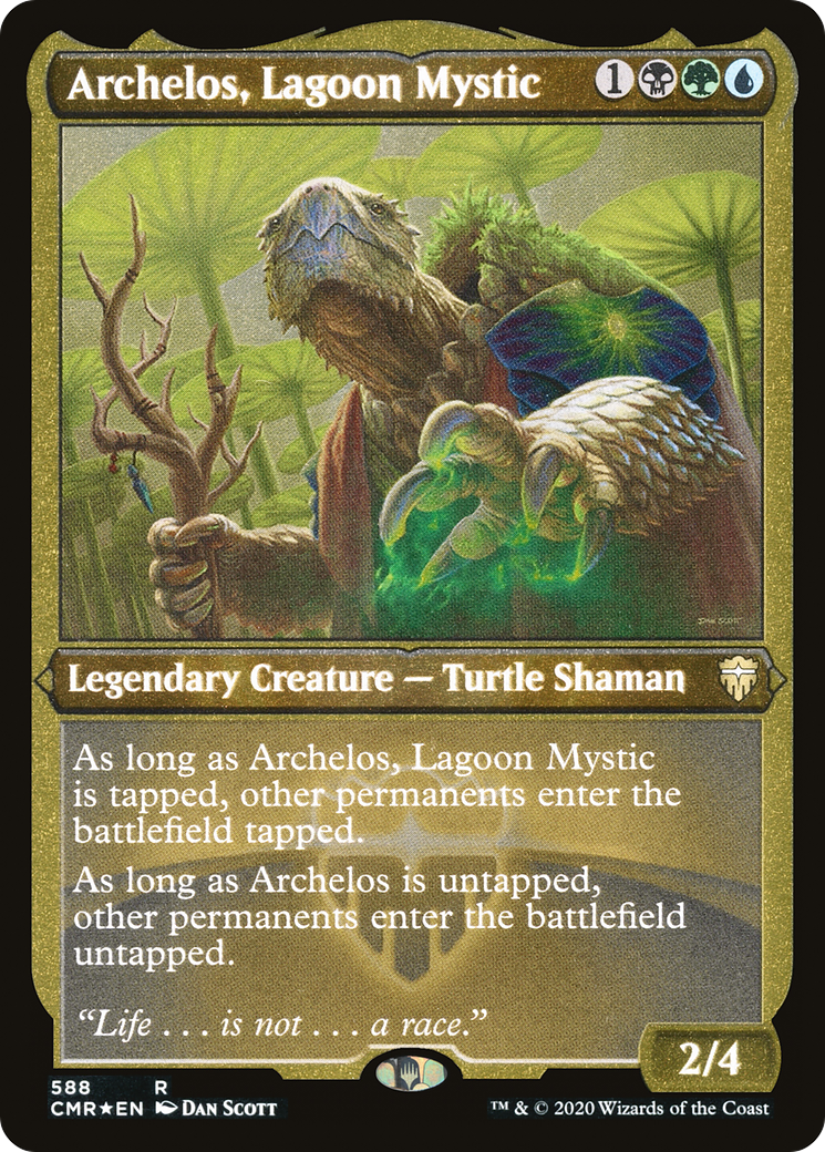 Archelos, Lagoon Mystic (Foil Etched) (CMR-588) [Commander Legends] Foil