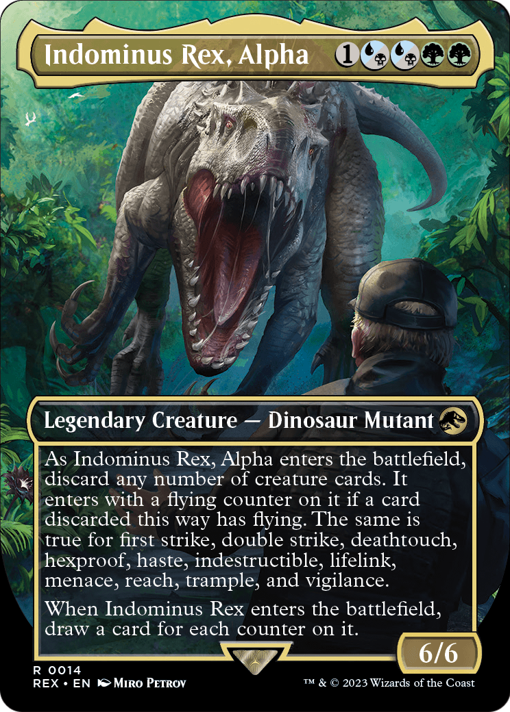 Indominus Rex, Alpha (Borderless) (REX-014) [Jurassic World Collection] Foil