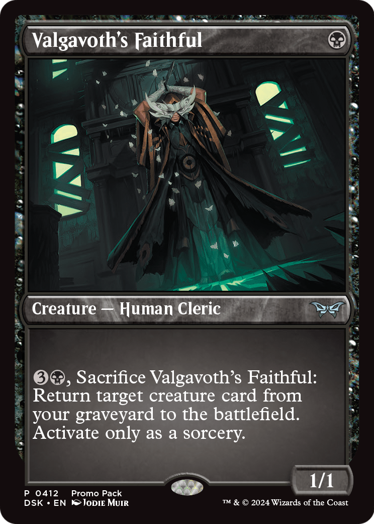 Valgavoth's Faithful (PPDSK-412) [Promo Pack: Duskmourn: House of Horror] Foil