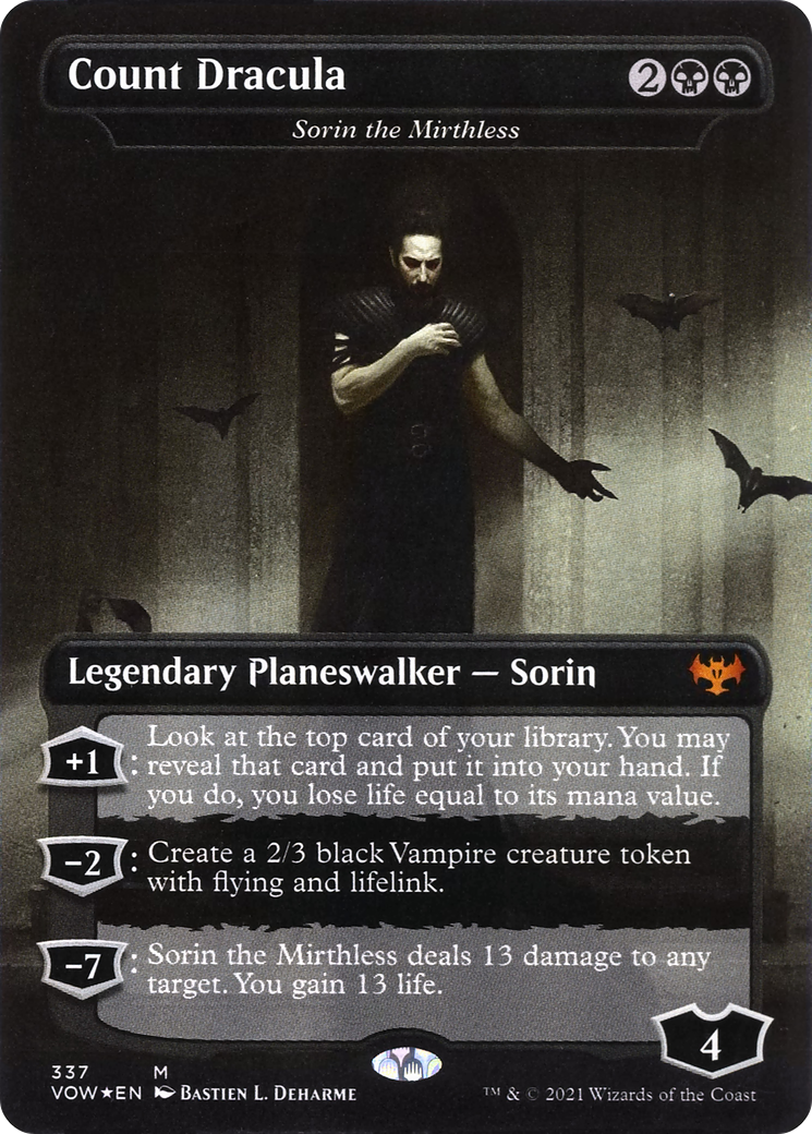 Count Dracula - Sorin the Mirthless (VOW-337) (Borderless) [Innistrad: Crimson Vow] Foil