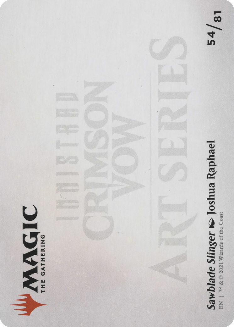 Sawblade Slinger // Sawblade Slinger (AVOW-054) (Borderless) [Crimson Vow Art Series] Foil