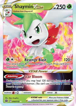 Shaymin VSTAR (014/172) [SWSH09 Brilliant Stars] Holofoil - Ultra Rare