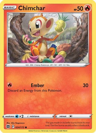 Chimchar (024/172) [SWSH09 Brilliant Stars] - Common