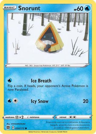 Snorunt (034/172) [SWSH09 Brilliant Stars] - Common