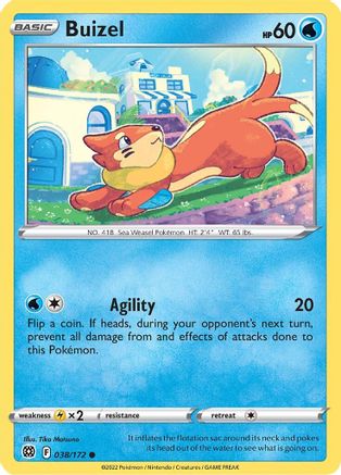 Buizel (038/172) [SWSH09 Brilliant Stars] - Common